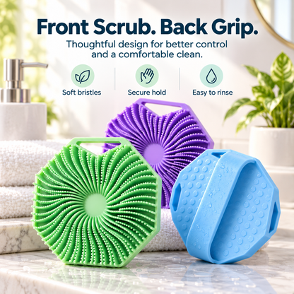 Ditch the Soggy Loofah – 3-Pack Silicone Scrubber Set