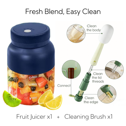 Cordless Juicer Cup – 50% OFF! 1300ml large capacity, ice-crushing blades, USB rechargeable – blend anywhere, rinse in seconds.