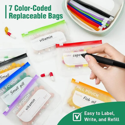 Waterproof Pill Pouch Set-14Pcs Bags Inside