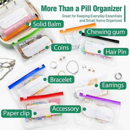 Waterproof Pill Pouch Set-14Pcs Bags Inside