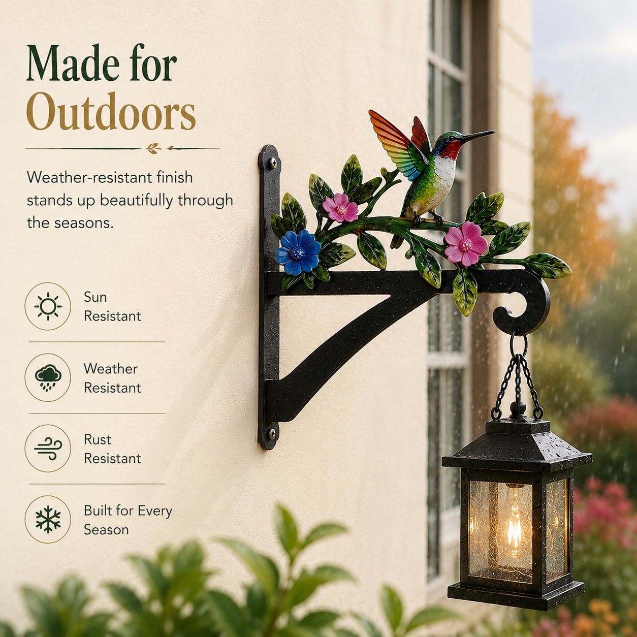 Decorative Hummingbird Garden Bracket