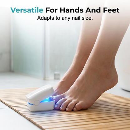 Portable blue light nail care device