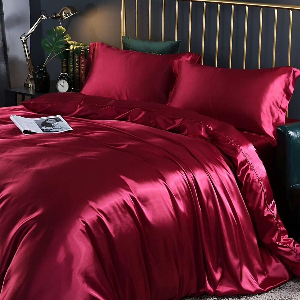 Antibacterial Silk Bedding Set Breathable Duvet Cover