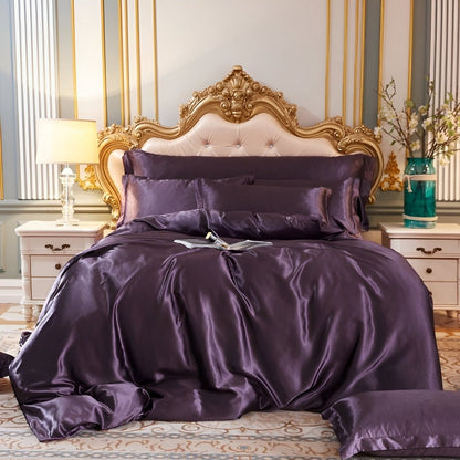 Antibacterial Silk Bedding Set Breathable Duvet Cover