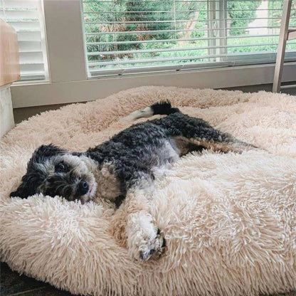 Anxiety Relieving Plush Dog Bed Calming Comfort