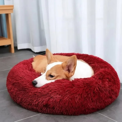 Anxiety Relieving Plush Dog Bed Calming Comfort