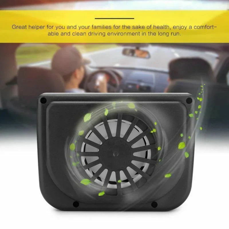 Solar Powered Car Window Ventilation Fan with Automatic Air Circulation