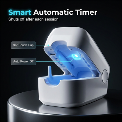 Portable blue light nail care device