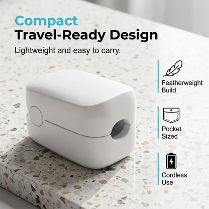 Portable blue light nail care device