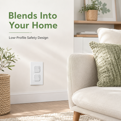 Baby Proof Socket Covers with Smart Handle Design – Fits 2 & 3 Prong Outlets for Easy Parent Removal
