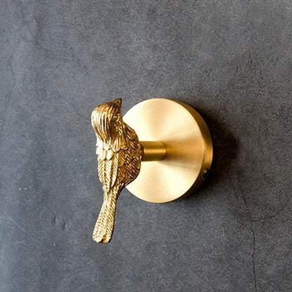 Golden Brass Wall Hooks – Handmade Animal Designs for Stylish Wall Decoration
