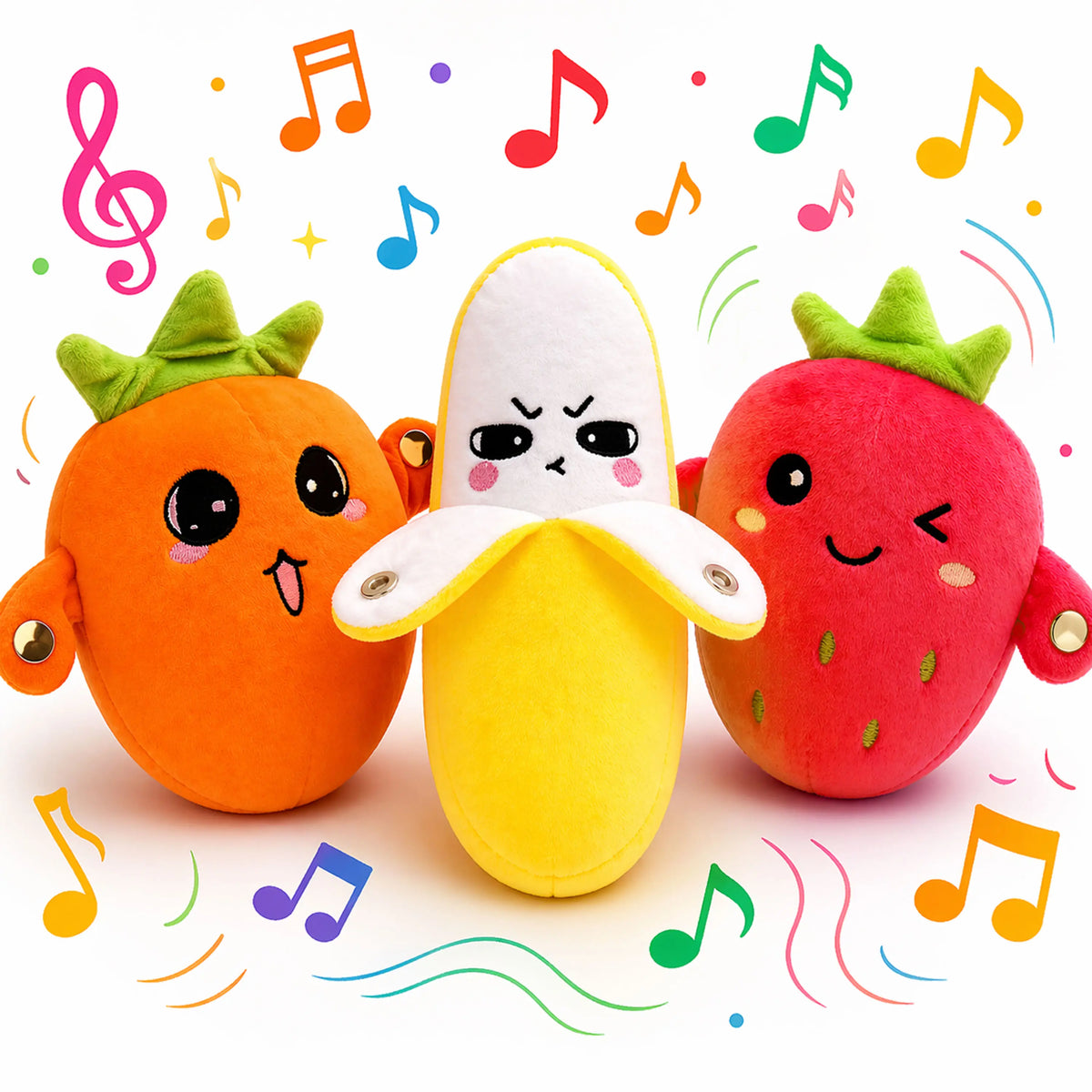 Interactive Two-Player Plush Toy with Sound and Light Responses
