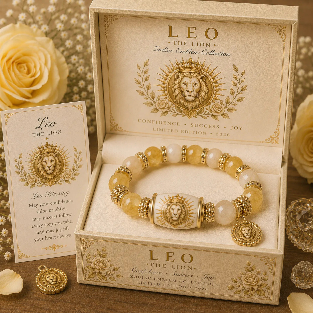 12 Zodiac Bracelet – Natural Chalcedony, Your Sign, Your Energy