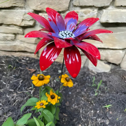 Handmade Colorful Metal Flowers Garden Stakes