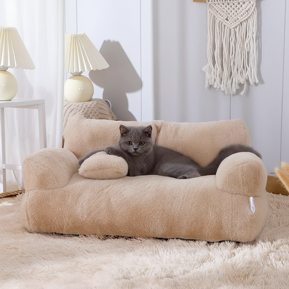 Calming Pet Sofa Soft Relax Zipper Design Cat Couch