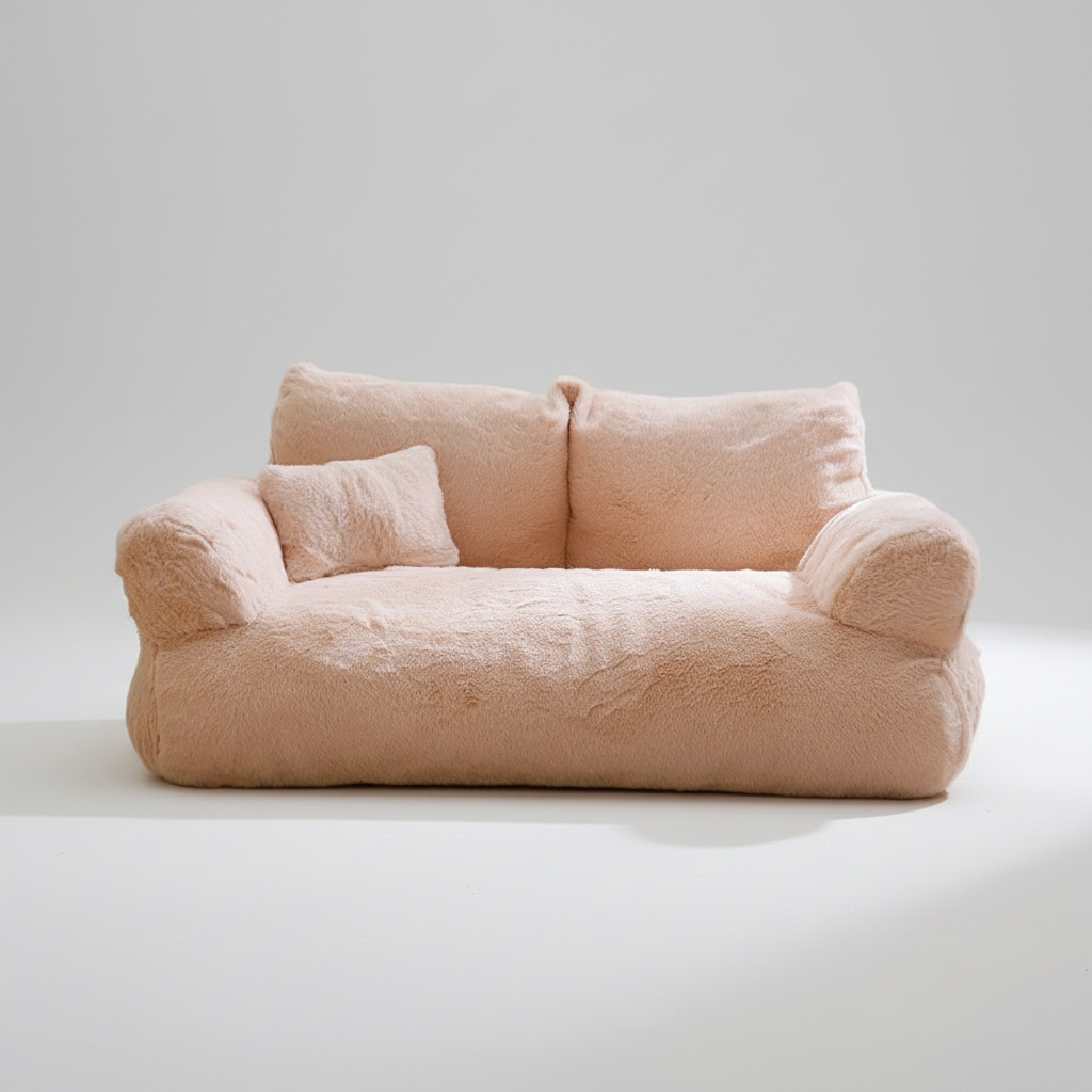 Calming Pet Sofa Soft Relax Zipper Design Cat Couch