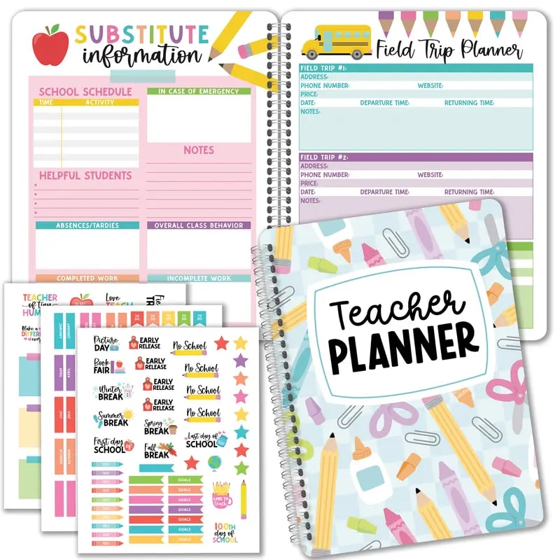 Undated Teacher Planner 2026–2027 | Weekly & Monthly Classroom Organizer for Lesson Planning, Scheduling & Teacher Productivity