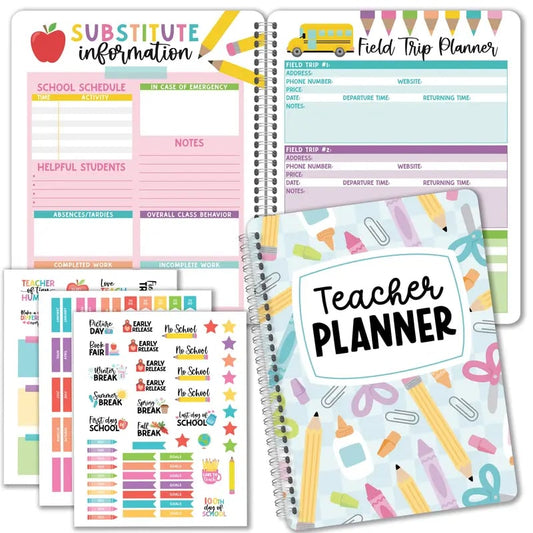 Undated Teacher Planner 2026–2027 | Weekly & Monthly Classroom Organizer for Lesson Planning, Scheduling & Teacher Productivity