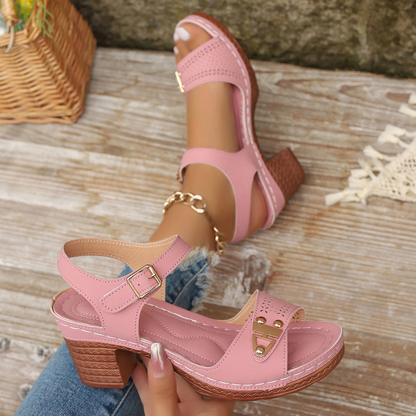 Block Heel Sandals - Effortless height. All-day comfort