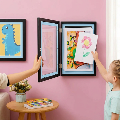 Children's Art Frame Display Wall Mounted Storage