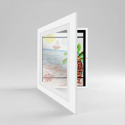 Children's Art Frame Display Wall Mounted Storage