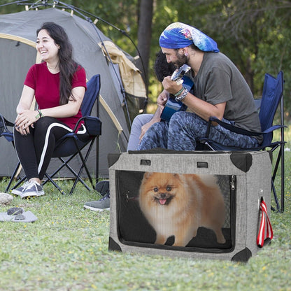 Collapsible Heavy Duty Pet Travel Crate for Dogs and Cats with Doors