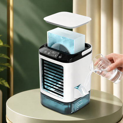 Portable Desk Air Cooler with Misting Function and Ice Box for