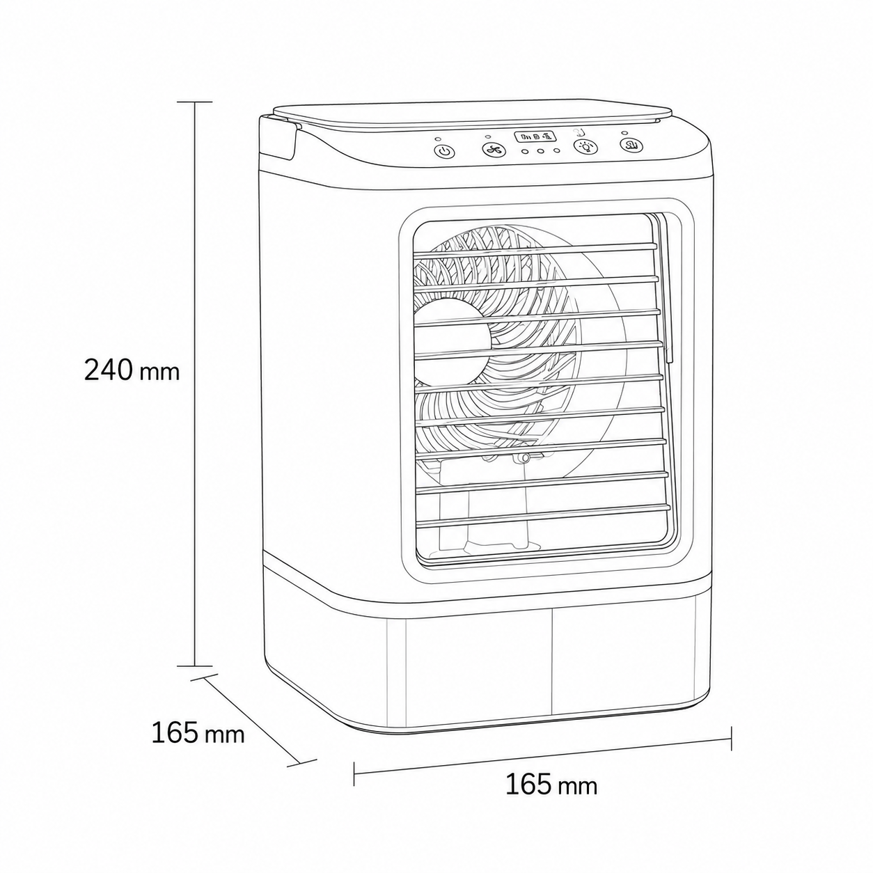Portable Desk Air Cooler with Misting Function and Ice Box for