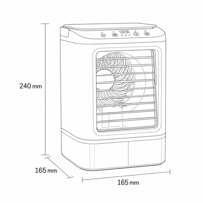 Portable Desk Air Cooler with Misting Function and Ice Box for