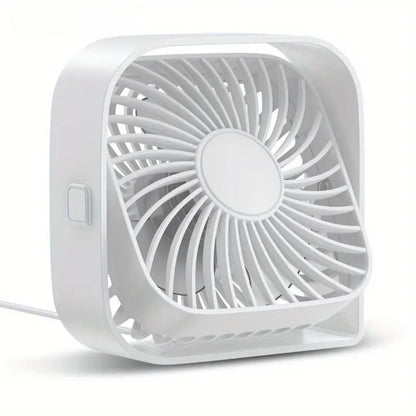 USB Desk Fan Compact Design with 360-Degree Rotation