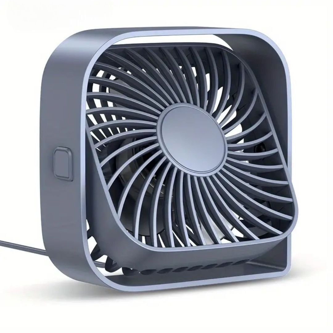 USB Desk Fan Compact Design with 360-Degree Rotation