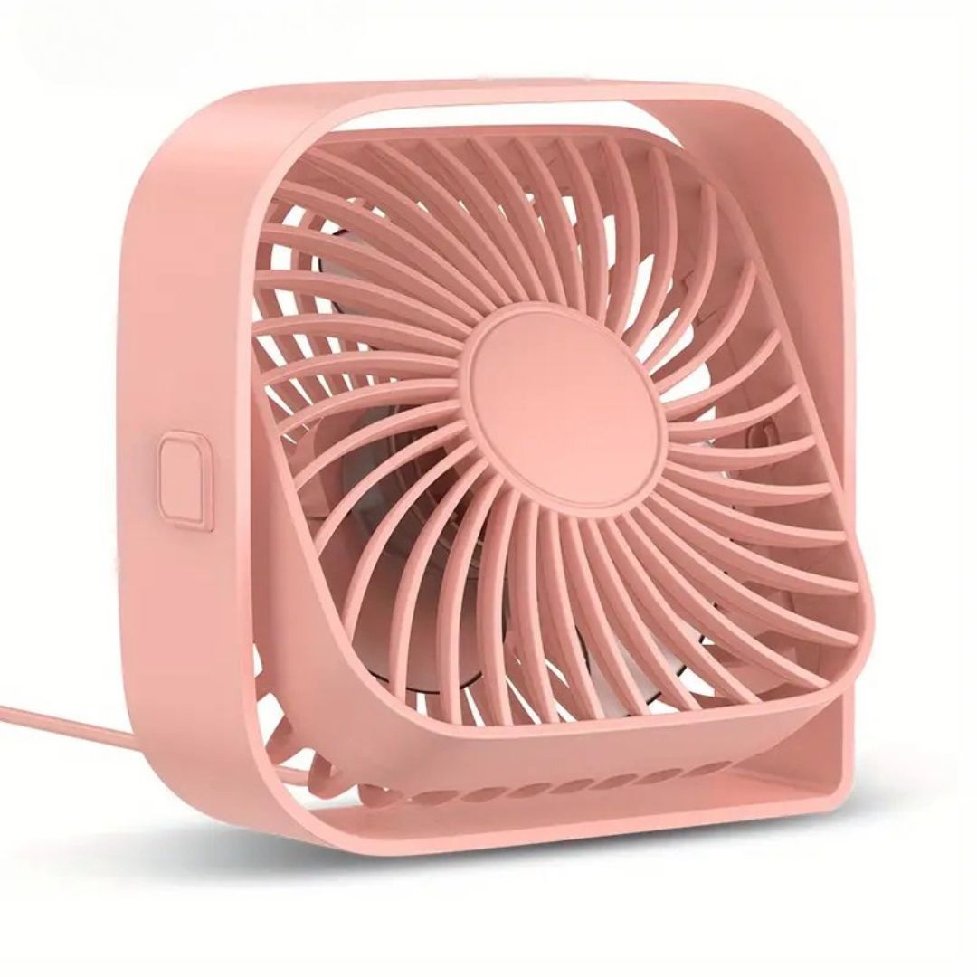 USB Desk Fan Compact Design with 360-Degree Rotation