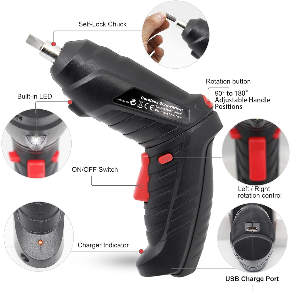 Cordless Drill Power Drill Electric Screwdriver Compact Design