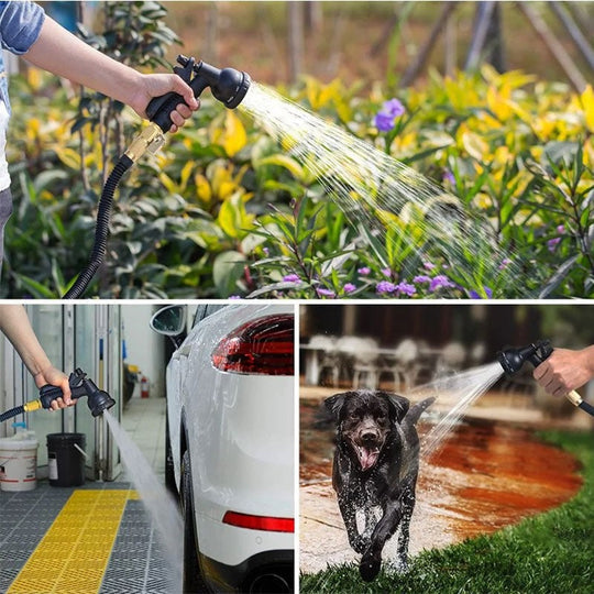 100FT Expandable Garden Hose No Kink, Leakproof, Lightweight with 8 Spray Modes