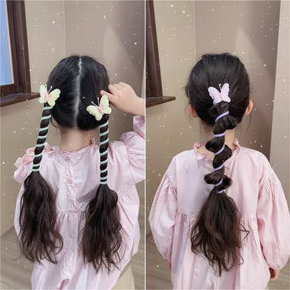 Cute Hair Bands Spiral Ties Butterfly Design