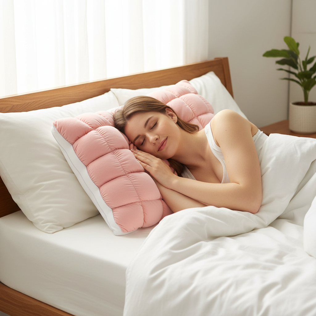 High-resilience fluffy French bread pillow