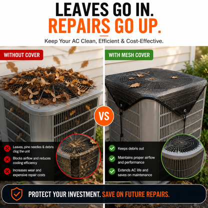 Outdoor Air Conditioner Mesh Cover | Protect Your AC From Leaves & Debris