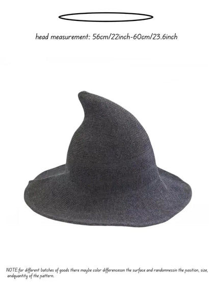 Knitted Wizard Hat  - Cozy Halloween Fantasy Costume Accessory