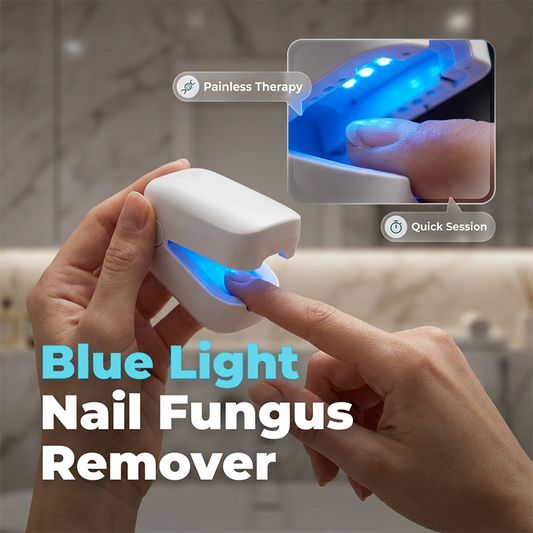 Portable blue light nail care device