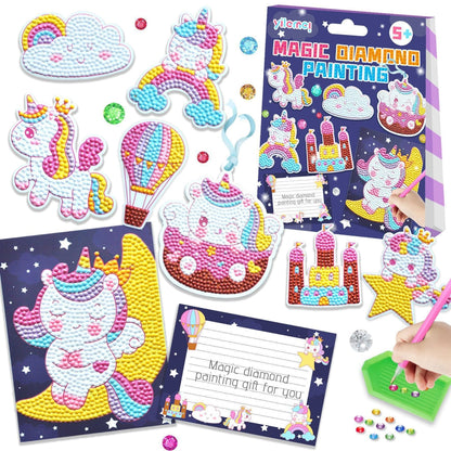 Diamond Painting Kit Unicorn Dino Wall Art Set