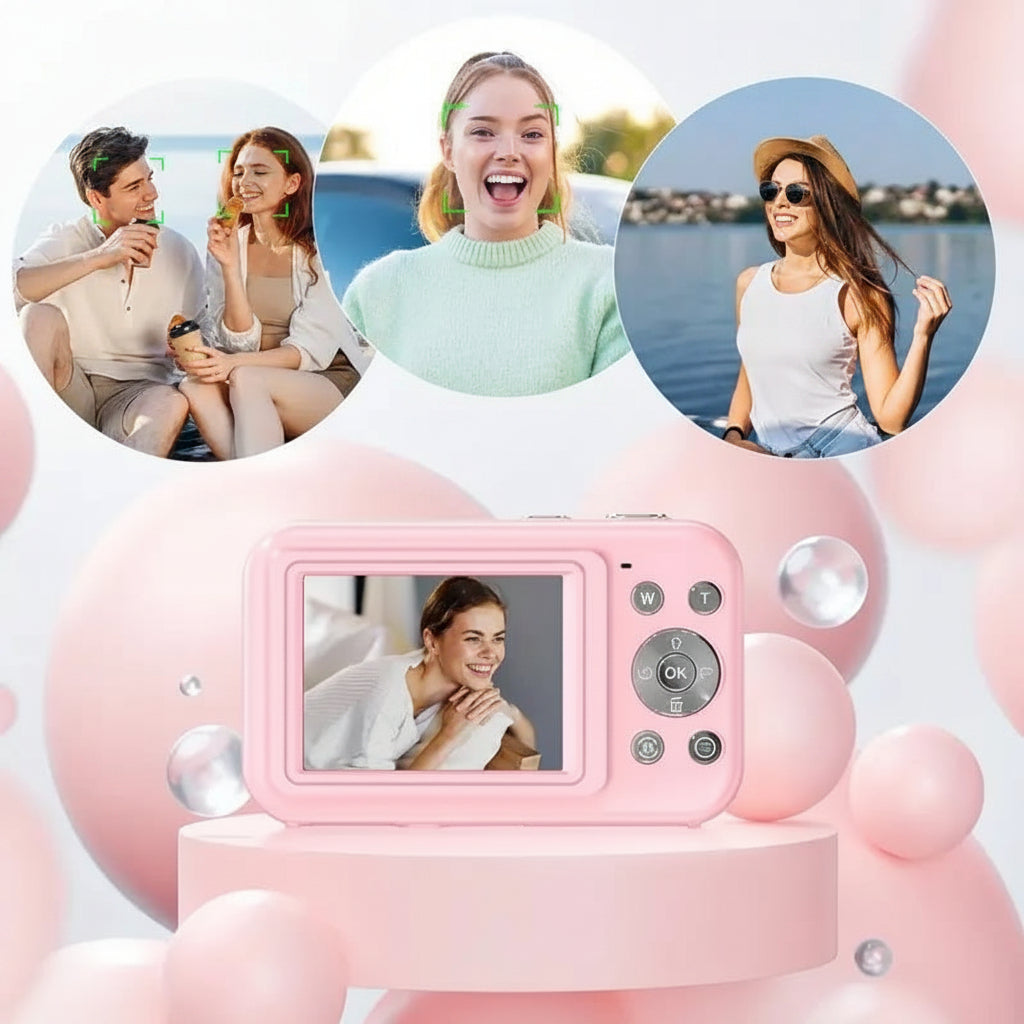 Digital Camera Vintage Compact Lens Lcd Portable