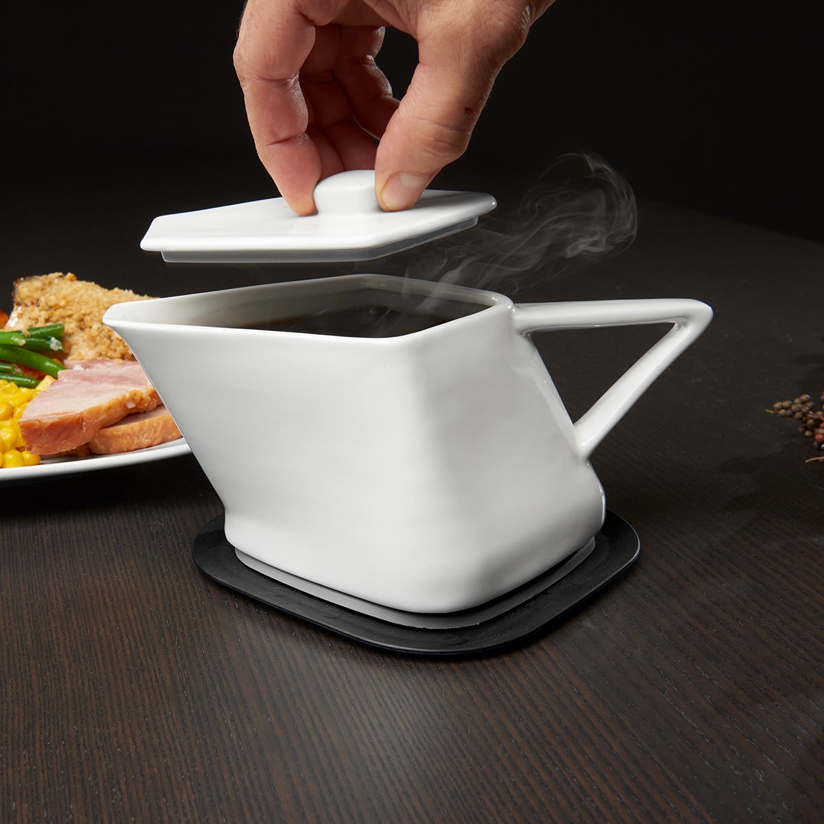 Dishwasher Safe Gravy Boat Lid Microwave Design