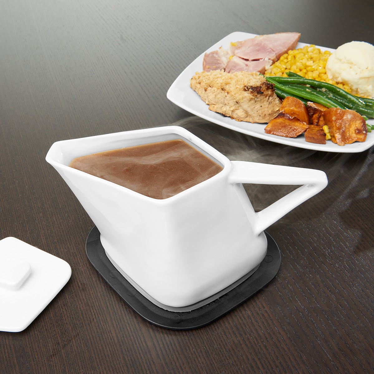 Dishwasher Safe Gravy Boat Lid Microwave Design