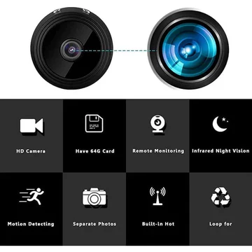 Wireless Security Camera with 1080p HD Recording and Night Vision, Motion Detection