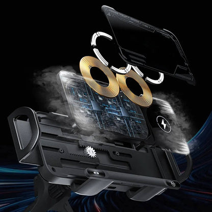 Car Phone Mount with Wireless Fast Charging and Motorized Arm