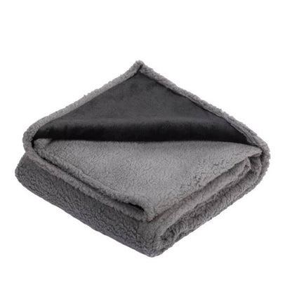 Waterproof Dog Blanket with Sherpa Fleece and Raised Edge Design