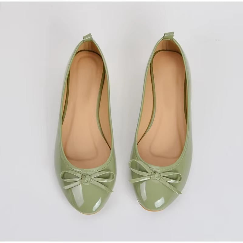 Women's Ballet Flats with Arch Support and Cushioned Insole, Slip-On Design