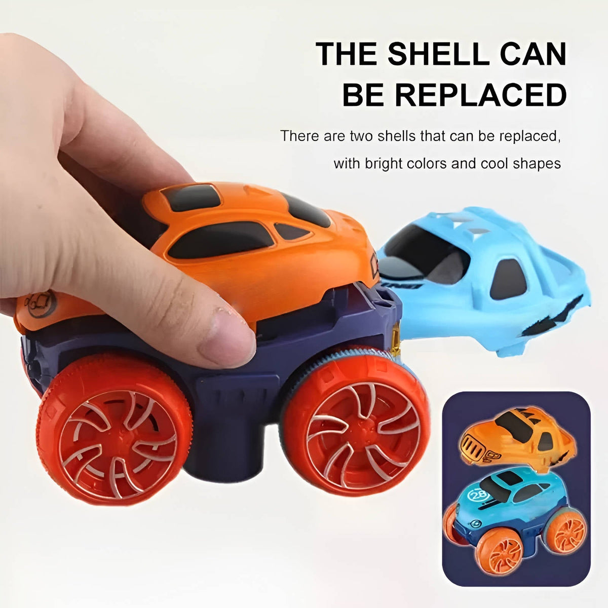 Flexible Race Track Set with LED Lights and Anti Tip Car for Kids