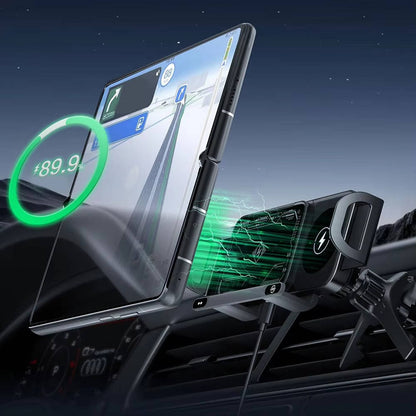 Car Phone Mount with Wireless Fast Charging and Motorized Arm