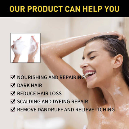 Gray Root Cover Shampoo with Plant Extracts and 10-Minute Application
